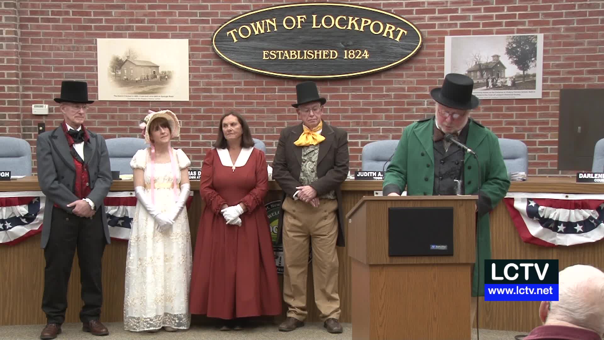 Town of Lockport Board Meeting 432024 w/1824 Reenactment